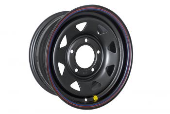 Диск усиленный ВАЗ НИВА стальной черный 5x139,7 7xR15 d98,5 ET+30 (треуг.) OFF-ROAD Wheels 1570-539985bl-30a17x