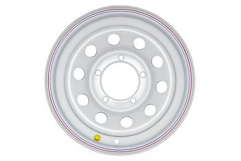 5 699 р. Диск усиленный УАЗ стальной белый 5x139,7 7xR15 d110 ET+25 OFF-ROAD Wheels 1570-53910wh-25  с доставкой в г. Кемерово. Увеличить фотографию 2