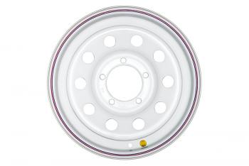 5 699 р. Диск усиленный стальной (5x139,7 7xR16 d110 ET+15) OFF-ROAD Wheels  Suzuki Grand Vitara ( FTB03 3 двери,  3TD62, TL52 5 дверей) (1997-2005), Suzuki Jimny  JB23/JB43 (1998-2012), Уаз 315195 Хантер (2003-2025) (белый)  с доставкой в г. Кемерово. Увеличить фотографию 2