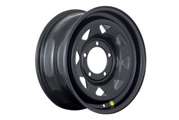 Диск усиленный УАЗ стальной черный 5x139,7 7xR16 d110 ET+30 (треуг. мелкий) OFF-ROAD Wheels 1670-53910bl-30a17