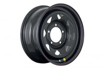 Диск усиленный УАЗ стальной черный 5x139,7 7xR16 d110 ET+35 (треуг. мелкий) OFF-ROAD Wheels 1670-53910bl-35a17
