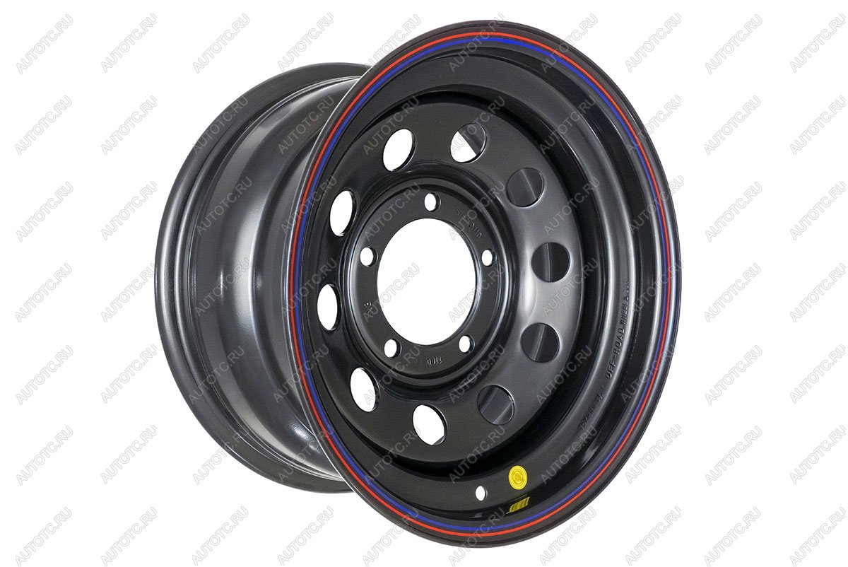 6 369 р. Диск усиленный УАЗ стальной черный 5x139,7 8xR15 d110 ET-24 OFF-ROAD Wheels 1580-53910bl-24  с доставкой в г. Кемерово