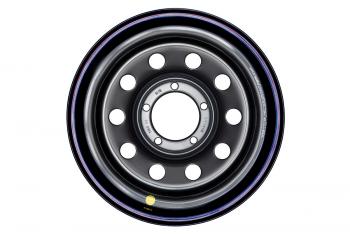 5 899 р. Диск усиленный стальной УАЗ (5x139,7 8xR16 d110 ET+15) OFF-ROAD Wheels  Уаз 315195 Хантер - Патриот  3163 5 дв. (черный)  с доставкой в г. Кемерово. Увеличить фотографию 2