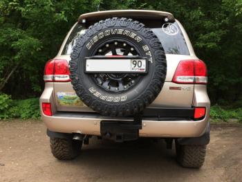 93 329 р. Калитка РИФ с фаркопом в штатный задний бампер Toyota Land Cruiser 200 2008-2015 под штатное колесо, с подсветкой номера РИФ rif200-80001  с доставкой в г. Кемерово. Увеличить фотографию 5