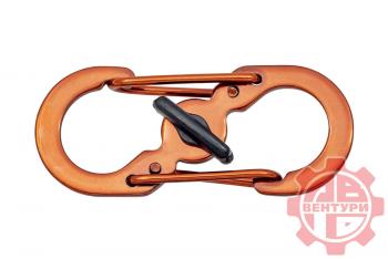 Карабин s-образный с блокировкой 36мм (red) CORD crd.s.b.36.r