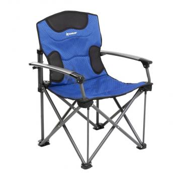 Кресло NISUS складное, алюминиевые подлокотники (синийсерый) HELIOS n-850-21309с