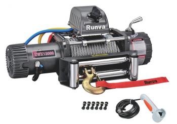 Лебёдка автомобильная электрическая 12V Runva 12000 lbs 5443 кг (стальной трос) RUNVA ewx12000s