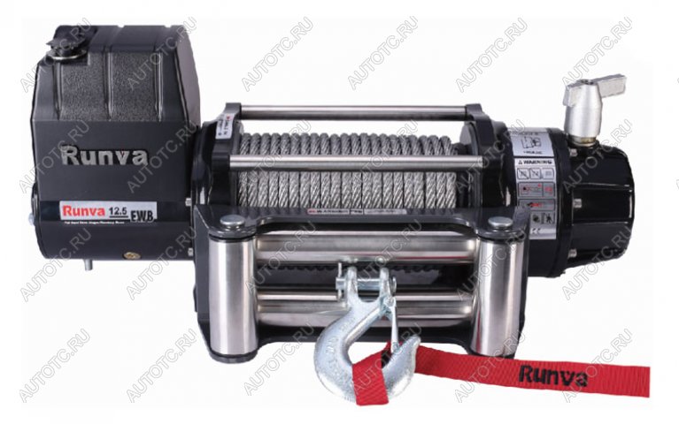 78 869 р. Лебёдка автомобильная электрическая 12V Runva 12500 lbs 5670 кг влагозащищенная, стальной трос RUNVA ewb12500u  с доставкой в г. Кемерово