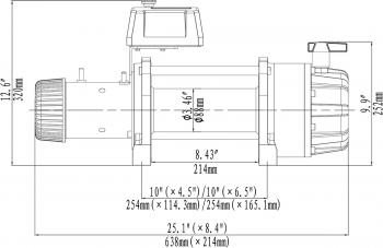 163 889 р. Лебёдка автомобильная электрическая 12V Runva 20000 lbs влагозащищенная, синтетический трос RUNVA ewb20000ssr  с доставкой в г. Кемерово. Увеличить фотографию 3