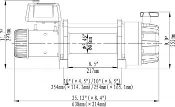 141 819 р. Лебёдка автомобильная электрическая 12V Runva 20000 lbs влагозащищенная, синтетический трос RUNVA ewb20000usr  с доставкой в г. Кемерово. Увеличить фотографию 2