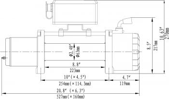55 629 р. Лебёдка автомобильная электрическая 12V Runva 6000 lbs 2722 кг (синтетический трос) RUNVA ewx6000sr  с доставкой в г. Кемерово. Увеличить фотографию 3