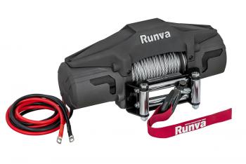Лебёдка автомобильная электрическая 12V Runva 6000 lbs 2722 кг (стальной трос) RUNVA ewv6000f