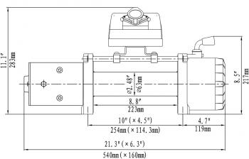 58 229 р. Лебёдка автомобильная электрическая 12V Runva 8000 lbs 3629 кг RUNVA ewx8000s  с доставкой в г. Кемерово. Увеличить фотографию 2