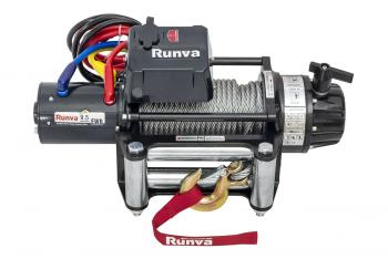92 859 р. Лебёдка автомобильная электрическая 12V Runva 9500 lbs 4350 кг влагозащищенная, стальной трос RUNVA ewb9500s  с доставкой в г. Кемерово. Увеличить фотографию 1