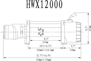 83 969 р. Лебёдка гидравлическая Runva 12000 lbs 5443 кг RUNVA hwx12000a  с доставкой в г. Кемерово. Увеличить фотографию 2
