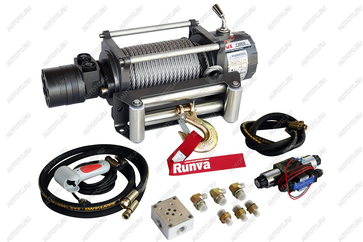 83 969 р. Лебёдка гидравлическая Runva 12000 lbs 5443 кг RUNVA hwx12000a  с доставкой в г. Кемерово
