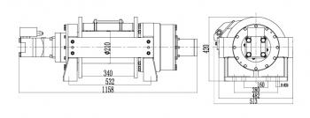 573 209 р. Лебёдка гидравлическая Runva 44000 lbs (20000 кг) RUNVA hwe200  с доставкой в г. Кемерово. Увеличить фотографию 2