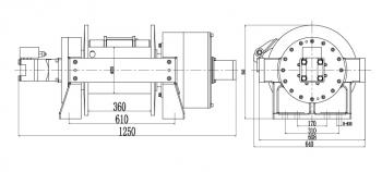 825 989 р. Лебёдка гидравлическая Runva 66000 lbs (30000 кг) RUNVA hwe300  с доставкой в г. Кемерово. Увеличить фотографию 2