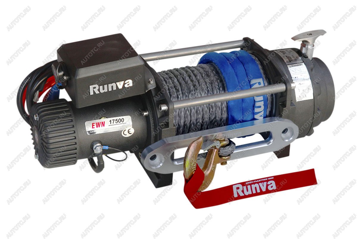 106 449 р. Лебёдка электрическая (индустр.) 12V Runva 17500 lbs 7960 кг синтетический трос RUNVA ewn17500usr  с доставкой в г. Кемерово
