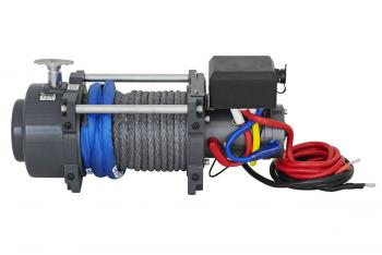 102 429 р. Лебёдка электрическая (индустр.) 24V Runva 15000 lbs 6800 кг синтетический трос RUNVA ewn15000usr24v  с доставкой в г. Кемерово. Увеличить фотографию 4