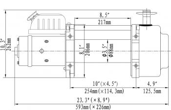 102 429 р. Лебёдка электрическая (индустр.) 24V Runva 15000 lbs 6800 кг синтетический трос RUNVA ewn15000usr24v  с доставкой в г. Кемерово. Увеличить фотографию 9