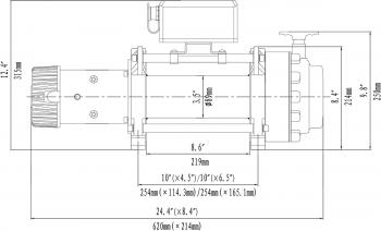 81 149 р. Лебёдка электрическая (индустр.) 24V Runva 17500 lbs 7960 кг RUNVA ewn17500s24v  с доставкой в г. Кемерово. Увеличить фотографию 4