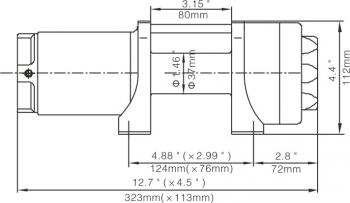 18 359 р. Лебёдка электрическая 12V Runva 2500 lbs 1140 кг (синтетический трос) RUNVA ewp2500asr  с доставкой в г. Кемерово. Увеличить фотографию 12