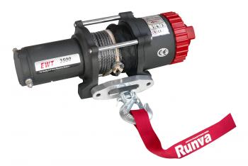30 599 р. Лебёдка электрическая 12V Runva 3500A lbs 1588 кг (синтетический трос) RUNVA ewt3500asr  с доставкой в г. Кемерово. Увеличить фотографию 1