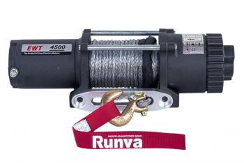 33 359 р. Лебёдка электрическая 12V Runva 4500 lbs 2041 кг (синтетический трос) RUNVA ewt4500asr  с доставкой в г. Кемерово. Увеличить фотографию 1