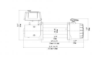 53 789 р. Лебёдка электрическая 12V Runva 9500 lbs 4350 кг (стальной трос) RUNVA ewv9500s  с доставкой в г. Кемерово. Увеличить фотографию 2