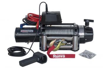 80 239 р. Лебёдка электрическая 24V Runva 12500 lbs 5670 кг (влагозащищенная) RUNVA ewb12500s24v  с доставкой в г. Кемерово. Увеличить фотографию 2