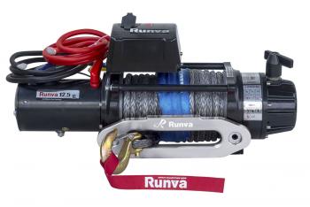93 329 р. Лебёдка электрическая 24V Runva 12500 lbs 5670 кг (влагозащищенная) синтетический трос RUNVA ewb12500ssr24v  с доставкой в г. Кемерово. Увеличить фотографию 4