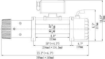63 759 р. Лебёдка электрическая высокоскоростная 12V Runva 9500 lbs 4350 кг (синтетический трос) RUNVA ewxc9500ssr  с доставкой в г. Кемерово. Увеличить фотографию 2