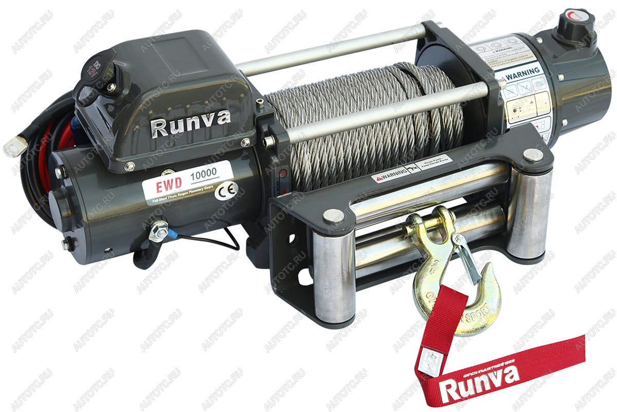 54 939 р. Лебёдка электрическая двухскоростная 12V Runva 10000 lbs 4500 кг RUNVA ewd10000u  с доставкой в г. Кемерово
