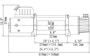 54 939 р. Лебёдка электрическая двухскоростная 12V Runva 10000 lbs 4500 кг RUNVA ewd10000u  с доставкой в г. Кемерово. Увеличить фотографию 4