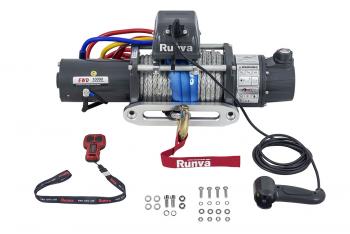 65 479 р. Лебёдка электрическая двухскоростная 12V Runva 10000 lbs 4500 кг (синтетический трос) RUNVA ewd10000ssr  с доставкой в г. Кемерово. Увеличить фотографию 2