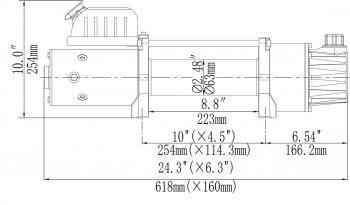 63 229 р. Лебёдка электрическая двухскоростная 12V Runva 8000 lbs 3629 кг RUNVA ewd8000u  с доставкой в г. Кемерово. Увеличить фотографию 2