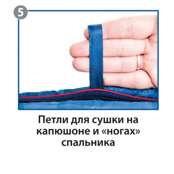 5 349 р. Мешок спальный BTrace Mega (Левый,СерыйСиний), (ТК: -5C) BTrace s0565  с доставкой в г. Кемерово. Увеличить фотографию 11