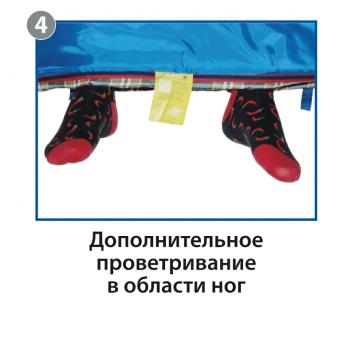 5 349 р. Мешок спальный BTrace Mega (Левый,СерыйСиний), (ТК: -5C) BTrace s0565  с доставкой в г. Кемерово. Увеличить фотографию 10
