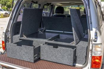 26 999 р. Органайзер в багажник для Toyota Land Cruiser 80 (2 выдвижных ящика+спальник) РФ 080-003  с доставкой в г. Кемерово. Увеличить фотографию 2
