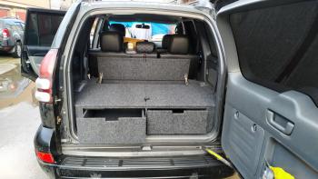 24 999 р. Органайзер в багажник для Toyota Land Cruiser Prado 120 (2 выдв.ящика+спальник) РФ 120-003  с доставкой в г. Кемерово. Увеличить фотографию 11