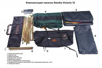 71 999 р. Палатка Alexika Victoria 10, 600x300x200 см. Зеленый ALEXIKA 9156.0301  с доставкой в г. Кемерово. Увеличить фотографию 18