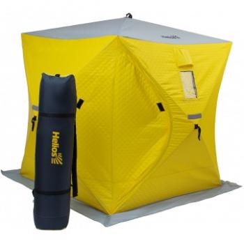 Палатка зимняя HELIOS Куб 1,8х1,8 (желтыйсерый) HELIOS hs-isci-180yg