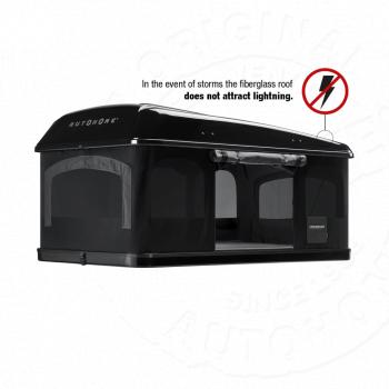 442 159 р. Палатка на крышу автомобиля AUTOHOME MAGGIOLINA GRAND TOUR LARGE 360 BLACK STORM, чёрный тент, лестница 215 мм AUTOHOME Zifer Italia S.r.l m360bs-17  с доставкой в г. Кемерово. Увеличить фотографию 7