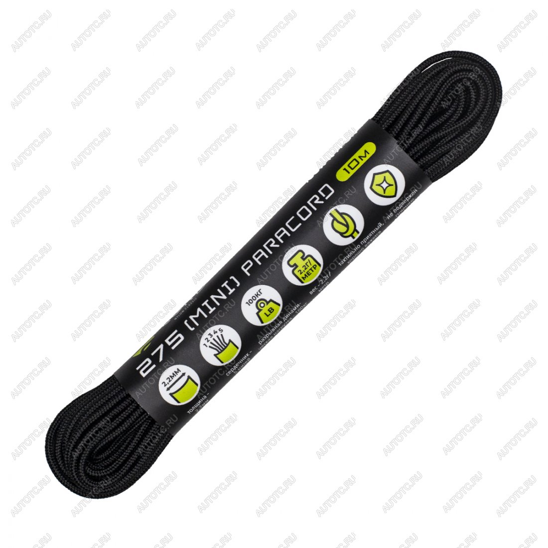 329 р. Паракорд 275 (мини) CORD nylon 10м (black) CORD 275.n10.b  с доставкой в г. Кемерово