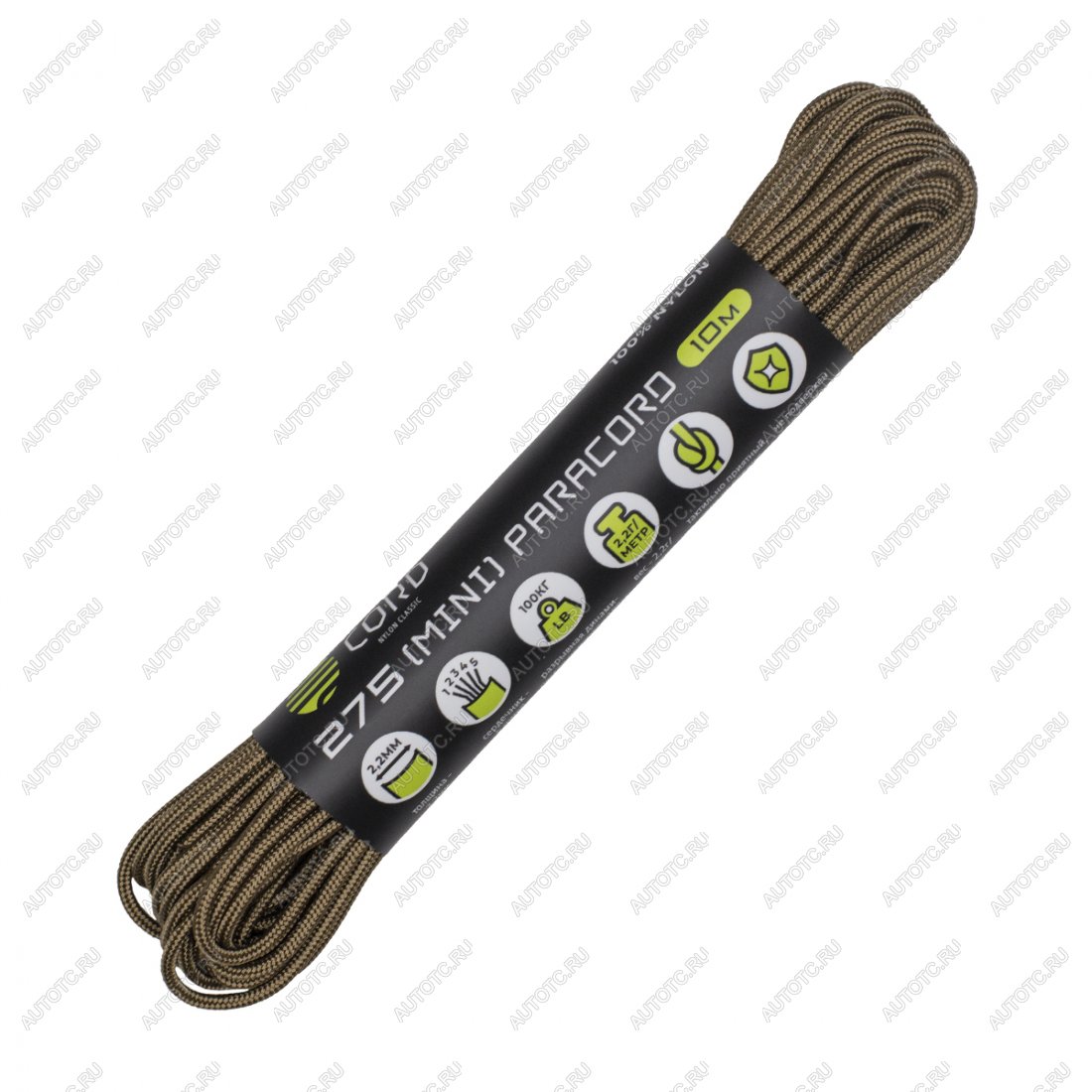 219 р. Паракорд 275 (мини) CORD nylon 10м (coyote) CORD 275.n10.cyt  с доставкой в г. Кемерово