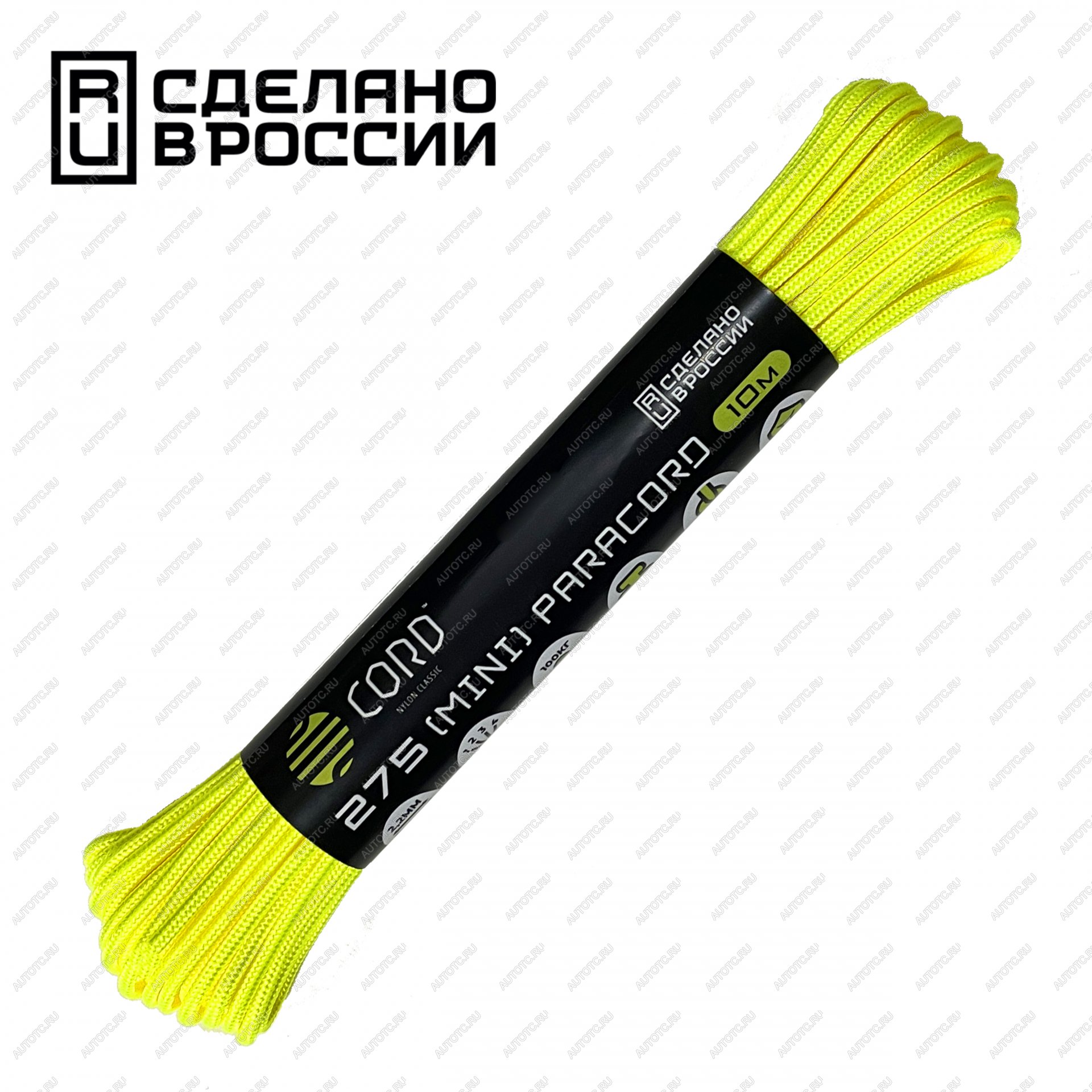 209 р. Паракорд 275 (мини) CORD nylon 10м (neon yellow) CORD 275.n10.n.y  с доставкой в г. Кемерово