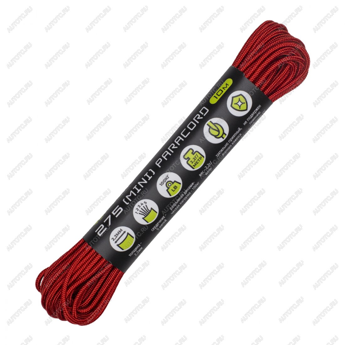 329 р. Паракорд 275 (мини) CORD nylon 10м (red) CORD 275.n10.r  с доставкой в г. Кемерово