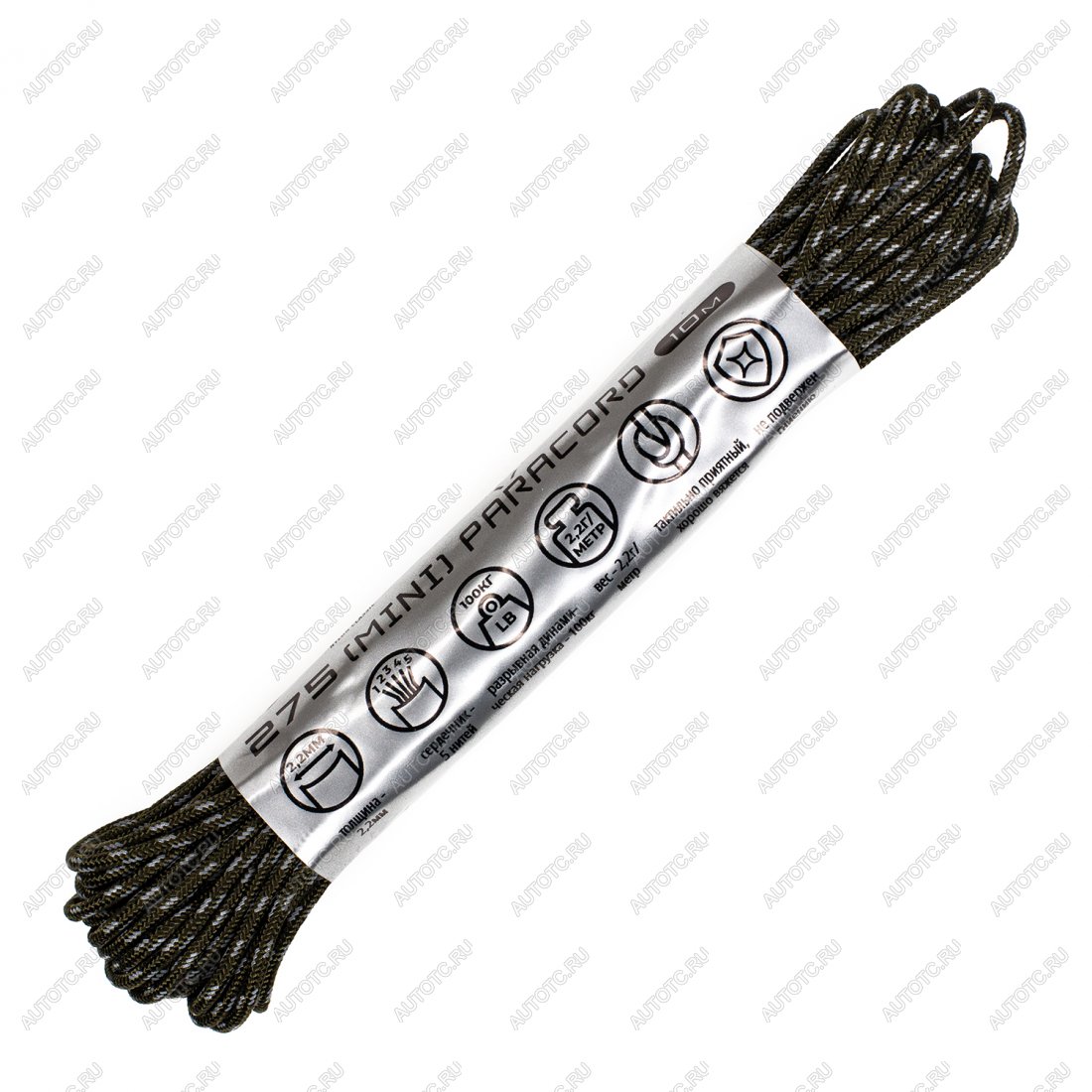 329 р. Паракорд 275 (мини) CORD nylon 10м световозвращающий (army green) CORD 275.n10.lm.a.gr  с доставкой в г. Кемерово