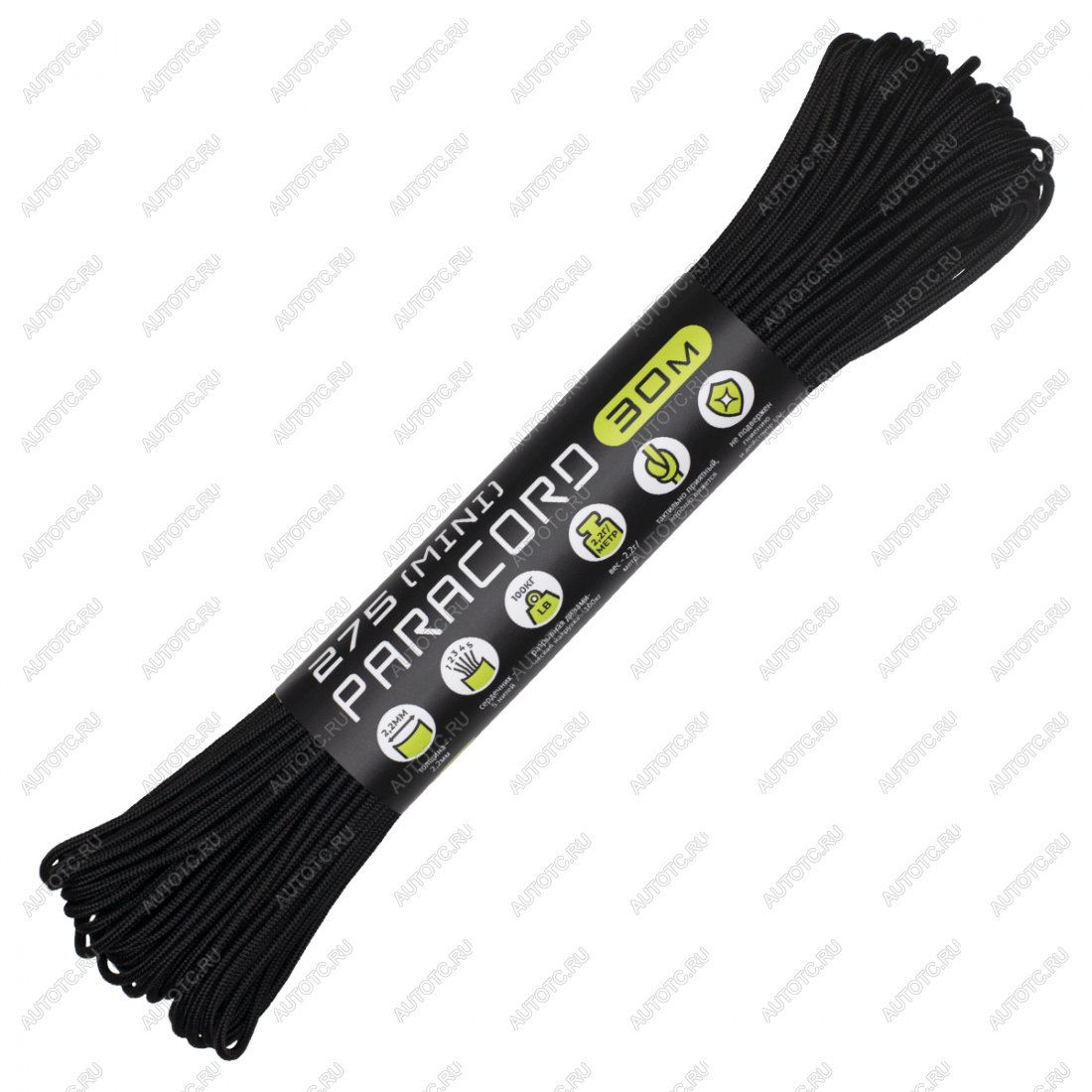 889 р. Паракорд 275 (мини) CORD nylon 30м (black) CORD 275.n30.b  с доставкой в г. Кемерово